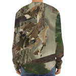 Oak Tree Hunting Camouflage Print Long Sleeve Baseball Jersey
