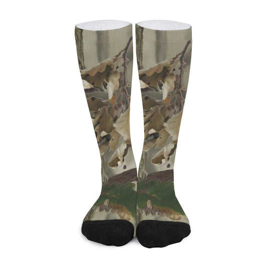 Oak Tree Hunting Camouflage Print Long Socks