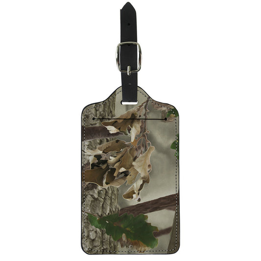 Oak Tree Hunting Camouflage Print Luggage Tag