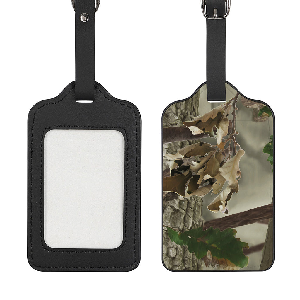 Oak Tree Hunting Camouflage Print Luggage Tag