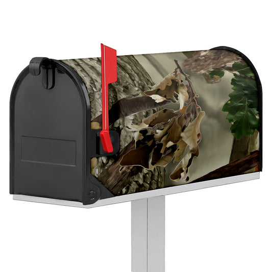 Oak Tree Hunting Camouflage Print Mailbox Cover