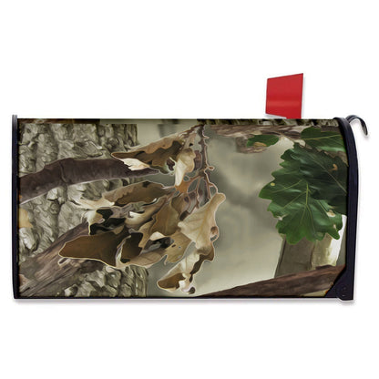 Oak Tree Hunting Camouflage Print Mailbox Cover