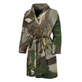 Oak Tree Hunting Camouflage Print Men's Bathrobe