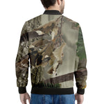 Oak Tree Hunting Camouflage Print Men's Bomber Jacket