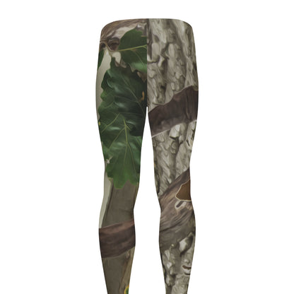 Oak Tree Hunting Camouflage Print Men's leggings