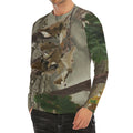Oak Tree Hunting Camouflage Print Men's Long Sleeve Rash Guard
