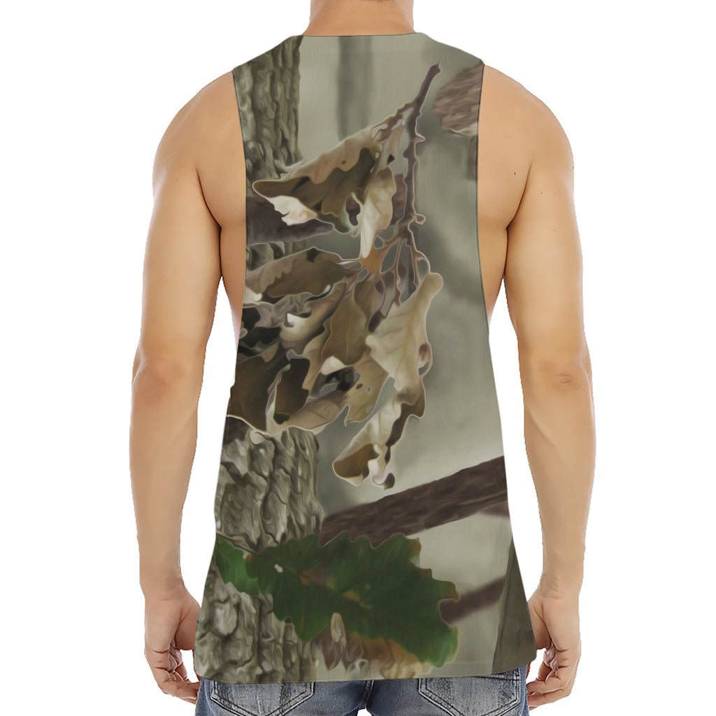 Oak Tree Hunting Camouflage Print Men's Muscle Tank Top