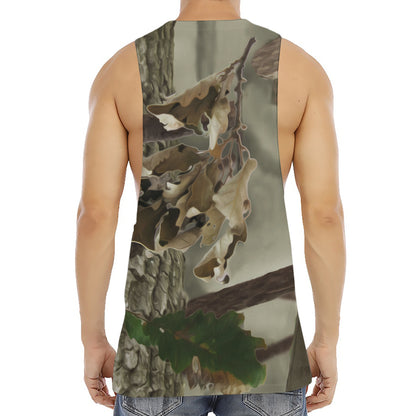 Oak Tree Hunting Camouflage Print Men's Muscle Tank Top