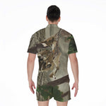 Oak Tree Hunting Camouflage Print Men's Rompers