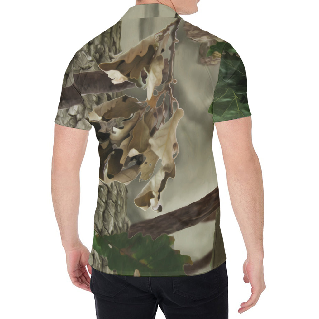 Oak Tree Hunting Camouflage Print Men's Shirt