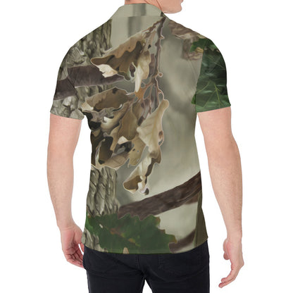 Oak Tree Hunting Camouflage Print Men's Shirt