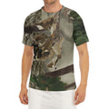 Oak Tree Hunting Camouflage Print Men's Short Sleeve Rash Guard