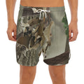 Oak Tree Hunting Camouflage Print Men's Split Running Shorts