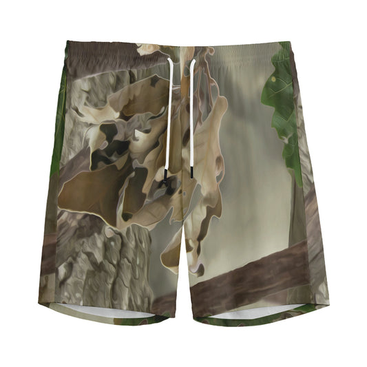 Oak Tree Hunting Camouflage Print Men's Sports Shorts