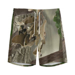 Oak Tree Hunting Camouflage Print Men's Sports Shorts