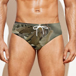 Oak Tree Hunting Camouflage Print Men's Swim Briefs