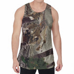 Oak Tree Hunting Camouflage Print Men's Velvet Tank Top
