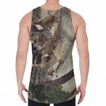 Oak Tree Hunting Camouflage Print Men's Velvet Tank Top