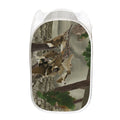 Oak Tree Hunting Camouflage Print Mesh Laundry Hamper
