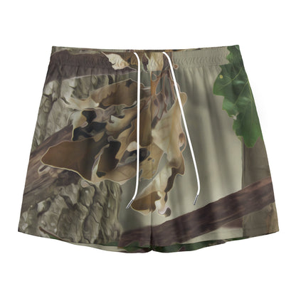 Oak Tree Hunting Camouflage Print Mesh Shorts