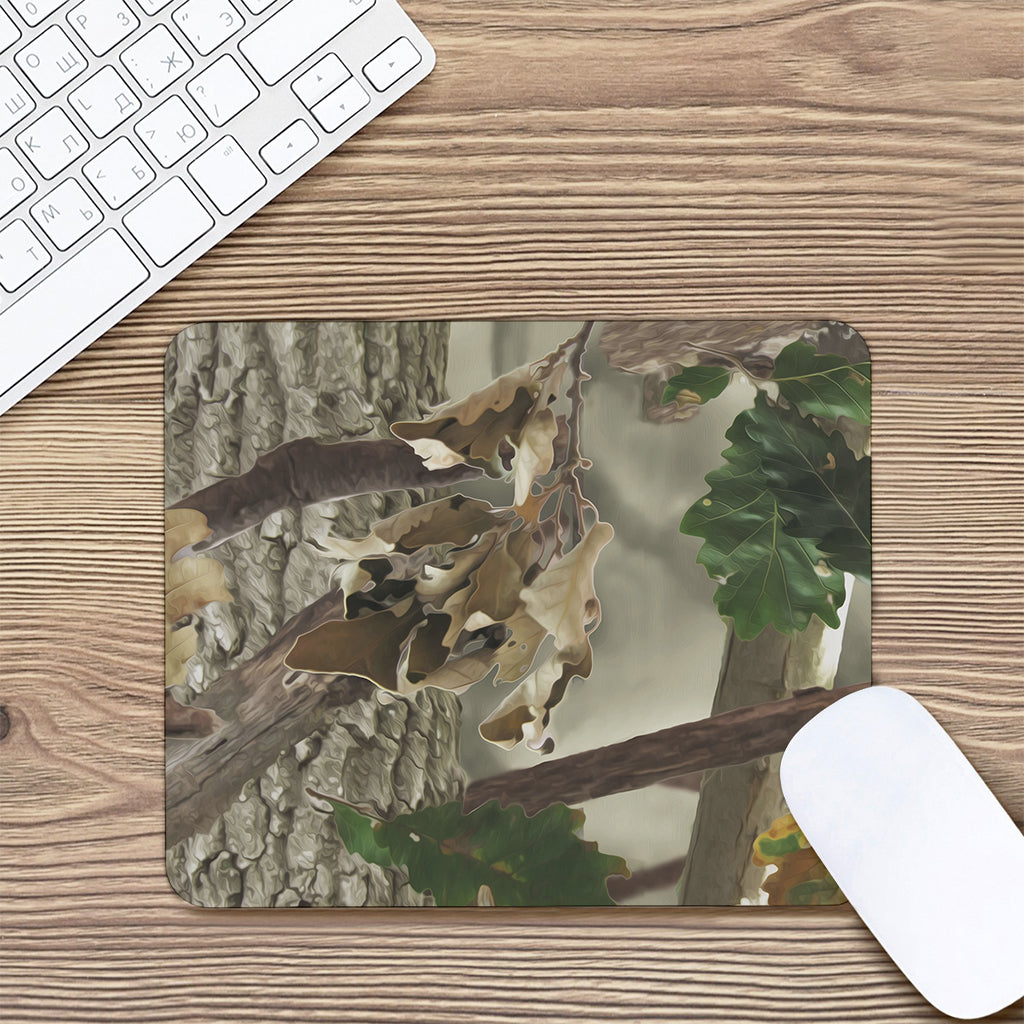 Oak Tree Hunting Camouflage Print Mouse Pad
