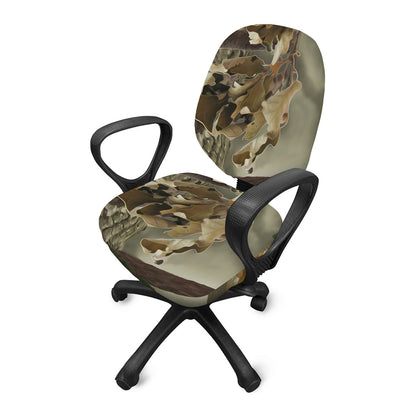 Oak Tree Hunting Camouflage Print Office Chair Cover