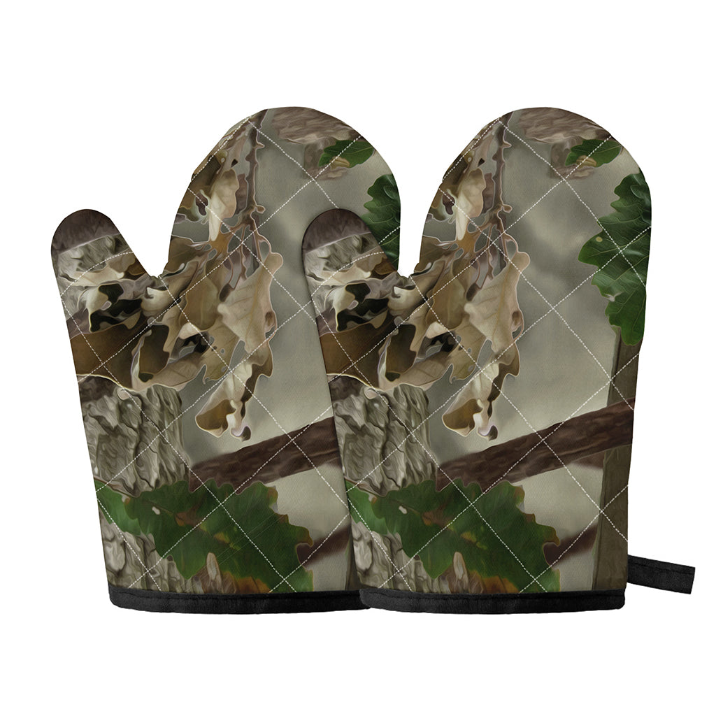 Oak Tree Hunting Camouflage Print Oven Mitts