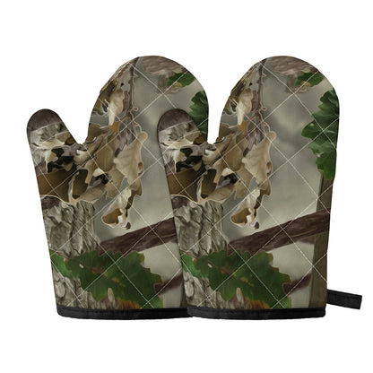 Oak Tree Hunting Camouflage Print Oven Mitts
