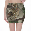 Oak Tree Hunting Camouflage Print Pencil Mini Skirt