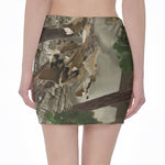 Oak Tree Hunting Camouflage Print Pencil Mini Skirt