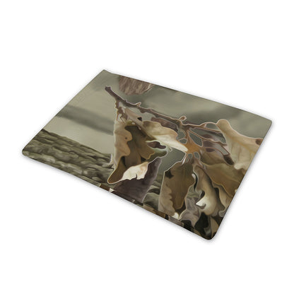 Oak Tree Hunting Camouflage Print Pet Cooling Mat Cover