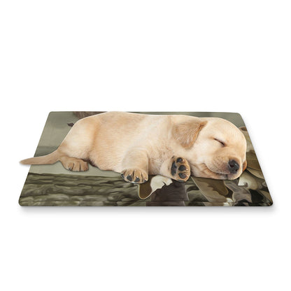 Oak Tree Hunting Camouflage Print Pet Cooling Mat Cover