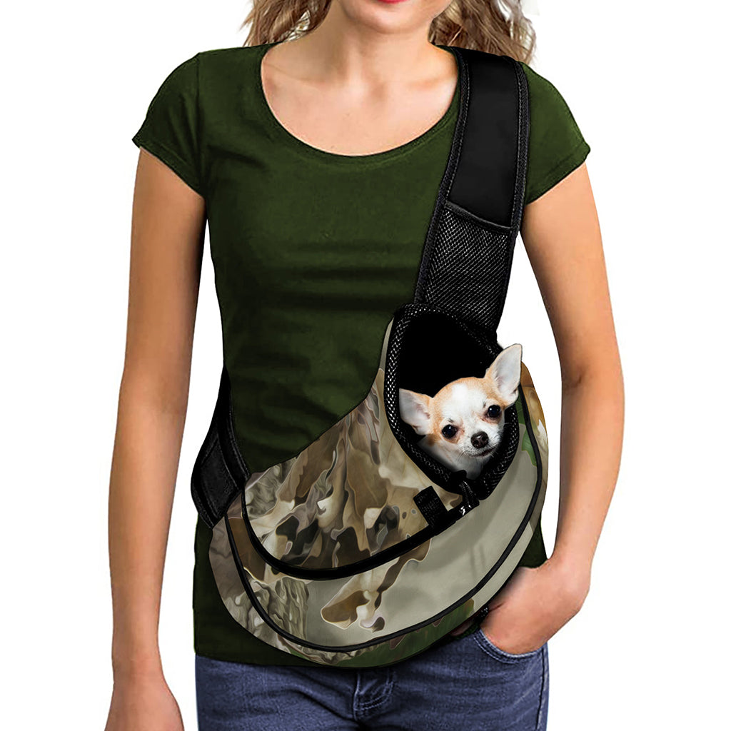 Oak Tree Hunting Camouflage Print Pet Sling Carrier