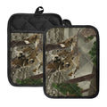 Oak Tree Hunting Camouflage Print Pot Holders With Pocket