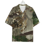 Oak Tree Hunting Camouflage Print Rayon Hawaiian Shirt