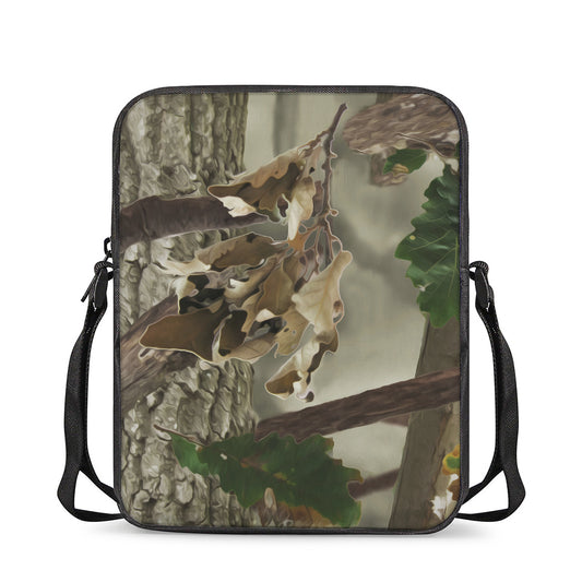 Oak Tree Hunting Camouflage Print Rectangular Crossbody Bag