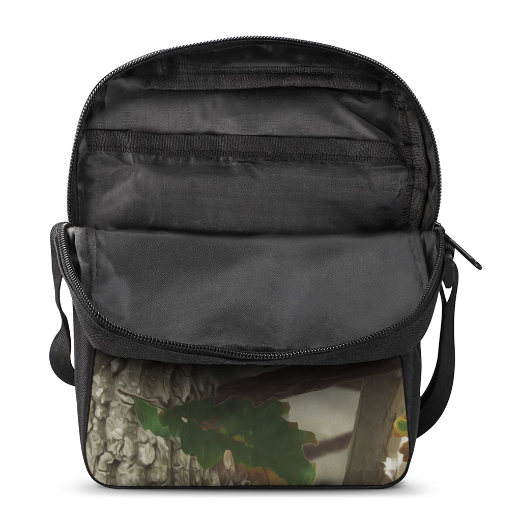 Oak Tree Hunting Camouflage Print Rectangular Crossbody Bag