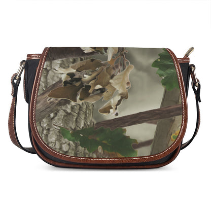Oak Tree Hunting Camouflage Print Saddle Bag