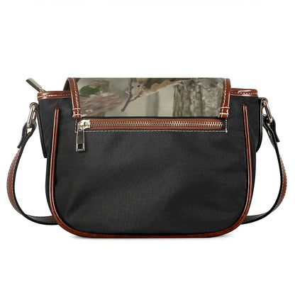 Oak Tree Hunting Camouflage Print Saddle Bag