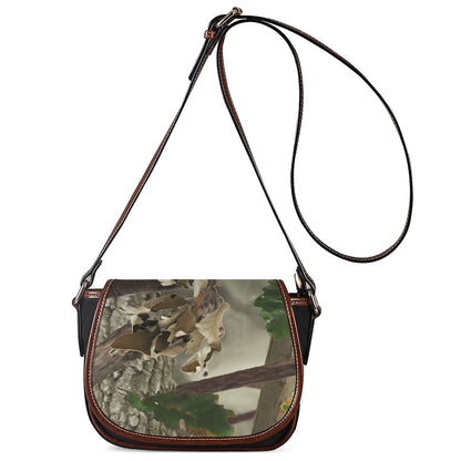 Oak Tree Hunting Camouflage Print Saddle Bag