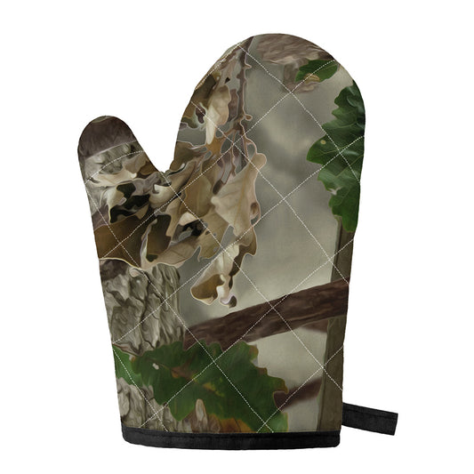 Oak Tree Hunting Camouflage Print Single Oven Mitt