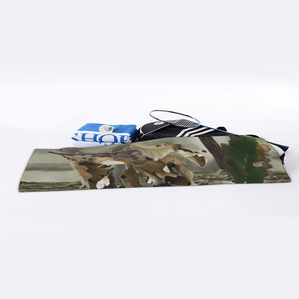 Oak Tree Hunting Camouflage Print Sports Towel
