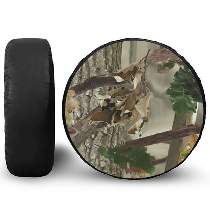 Oak Tree Hunting Camouflage Print Tire Cover