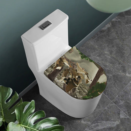 Oak Tree Hunting Camouflage Print Toilet Lid Cover