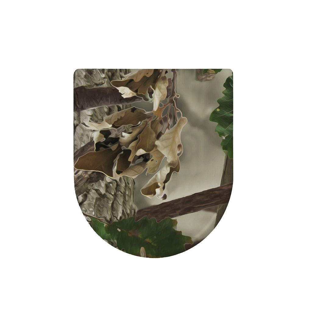 Oak Tree Hunting Camouflage Print Toilet Lid Cover