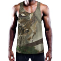 Oak Tree Hunting Camouflage Print Men's Workout Tank Top