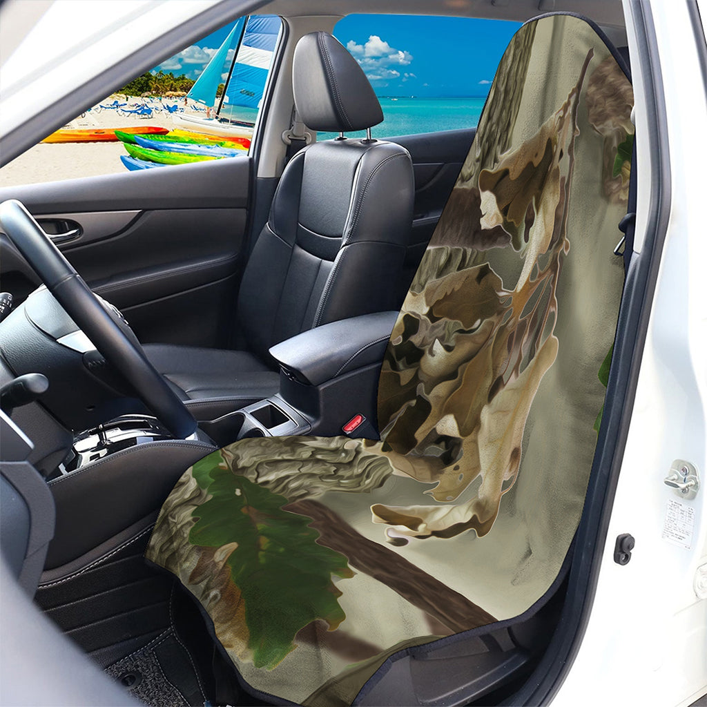 Oak Tree Hunting Camouflage Print Waterproof Car Seat Cover