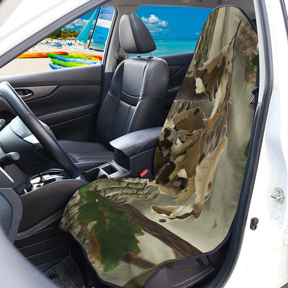 Oak Tree Hunting Camouflage Print Waterproof Car Seat Cover