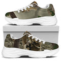 Oak Tree Hunting Camouflage Print White Chunky Shoes