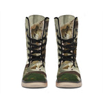 Oak Tree Hunting Camouflage Print Winter Boots